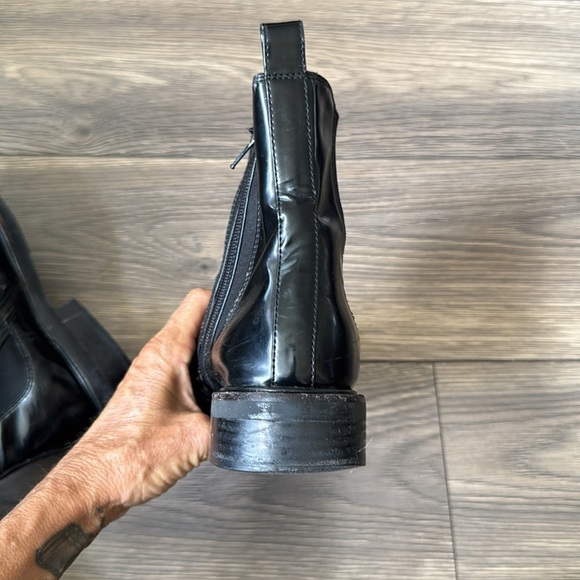 Black Jeffery Campbell crocodile embossed leather boots size 8 - Picture 7 of 13